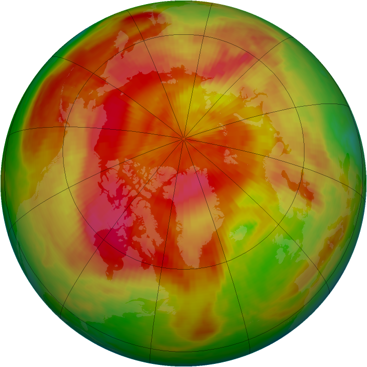 Arctic ozone map for 26 April 1982